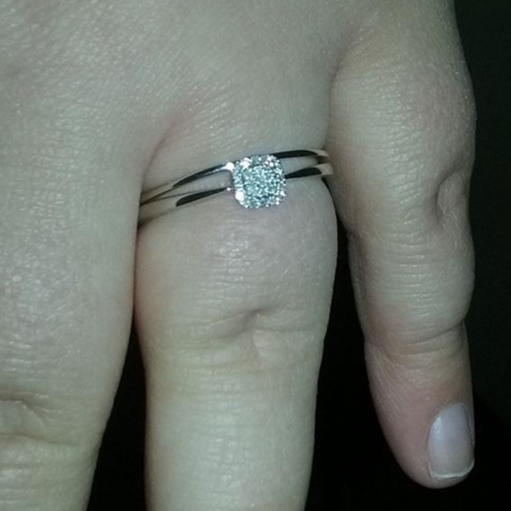 Engagement ring set, wedding set. In great condition size 13.